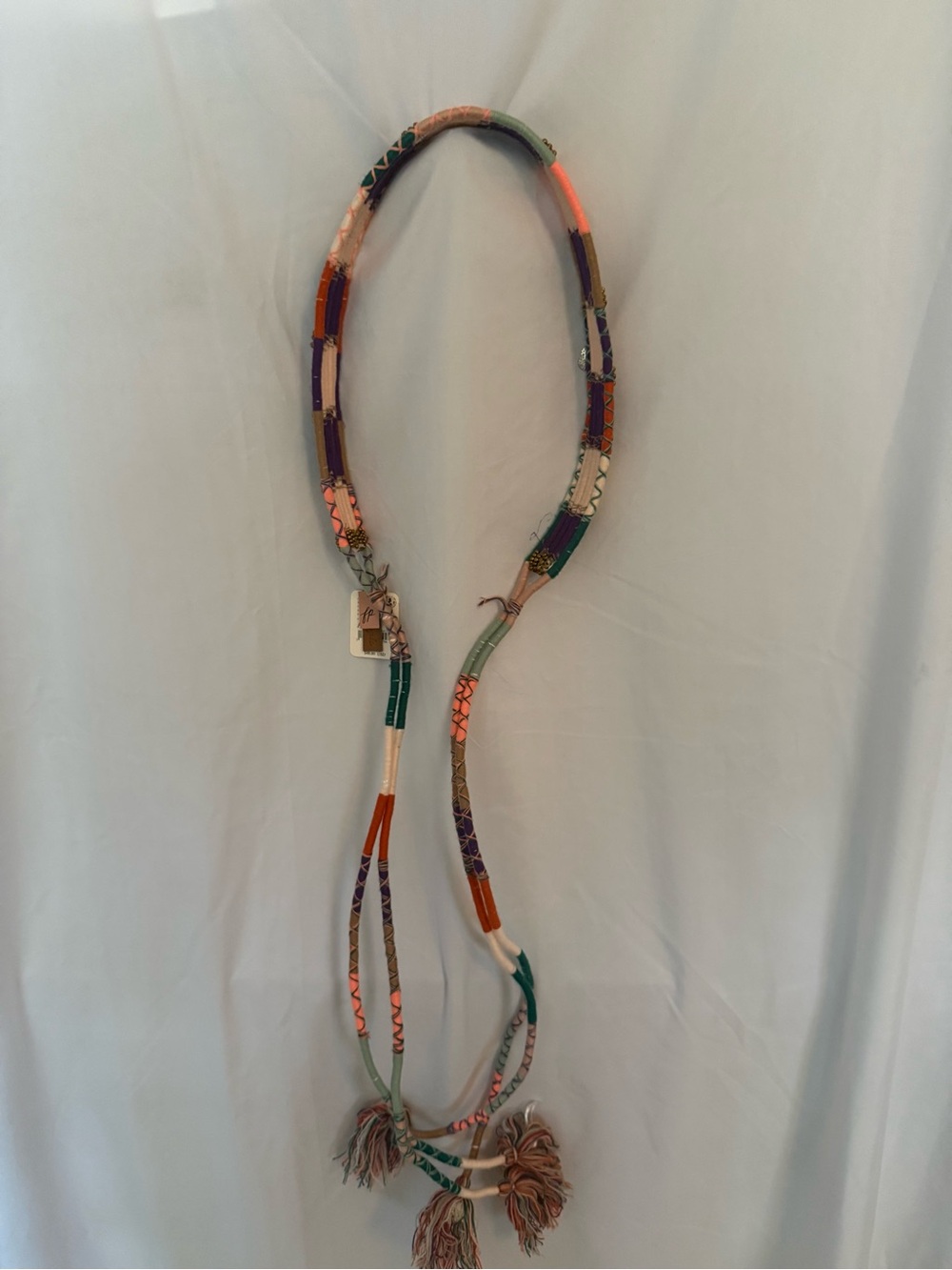 Multicolor Boho Rope Belt with Tassels